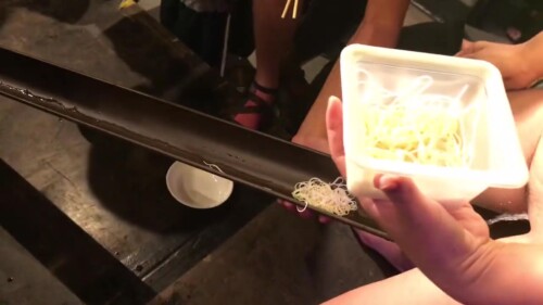 放尿そうめん流し